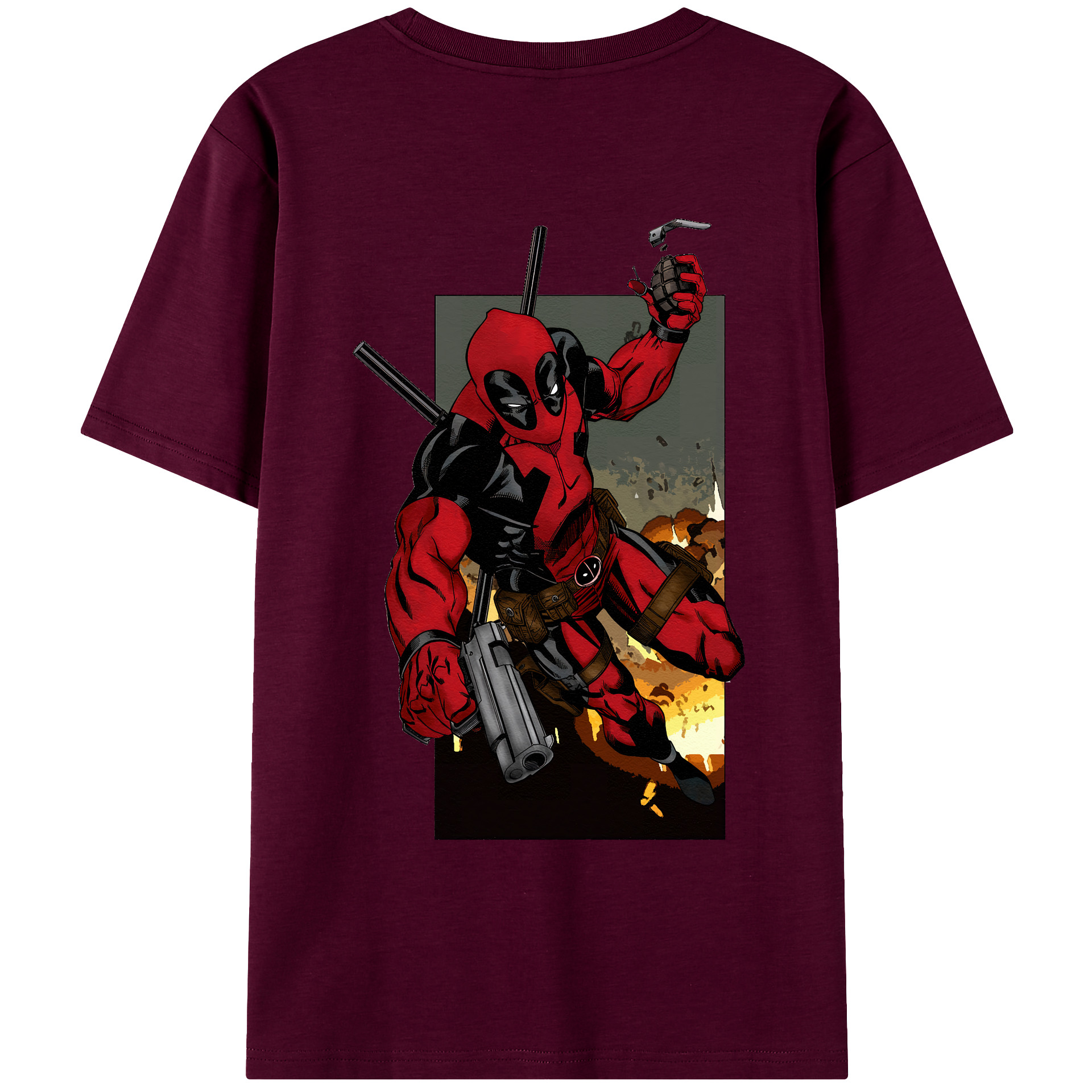 （画像用） Deadpool デッドプール レディース半袖Tシャツ(バックプリント)